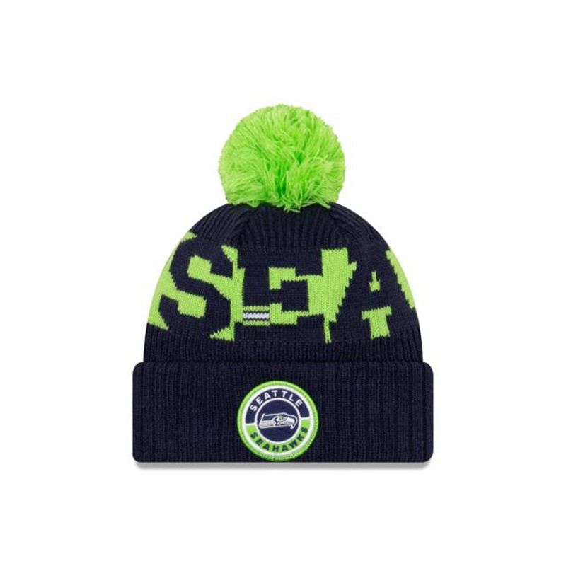 NFL Seattle Seahawks Cold Weather Sport Knit (SMI4849) - Blue New Era Beanies